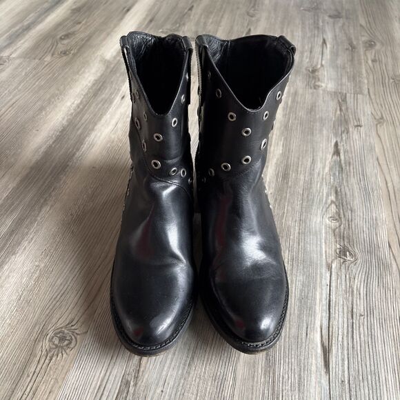 Frye Womens Diana Grommet Short Boot Black Leather Size 8.5 M - Picture 3 of 16